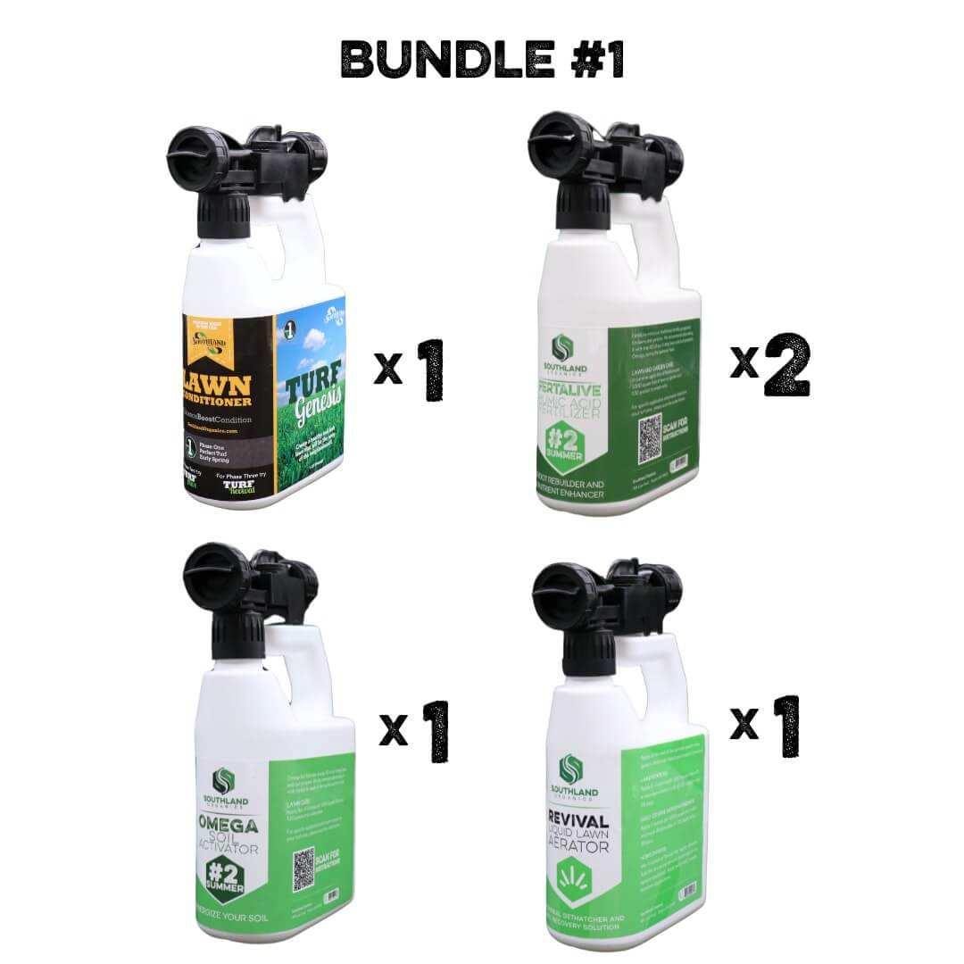Lawn Care Bundles with Genesis Soil Conditioner for vibrant lawns.