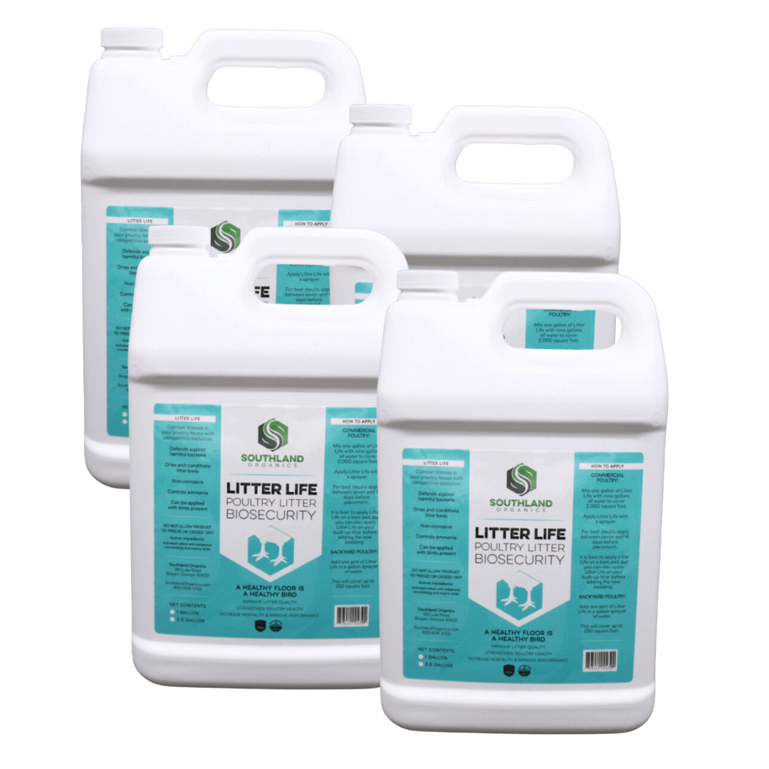 Litter Life Poultry Litter Conditioner Case: 4 x 1 Gallon