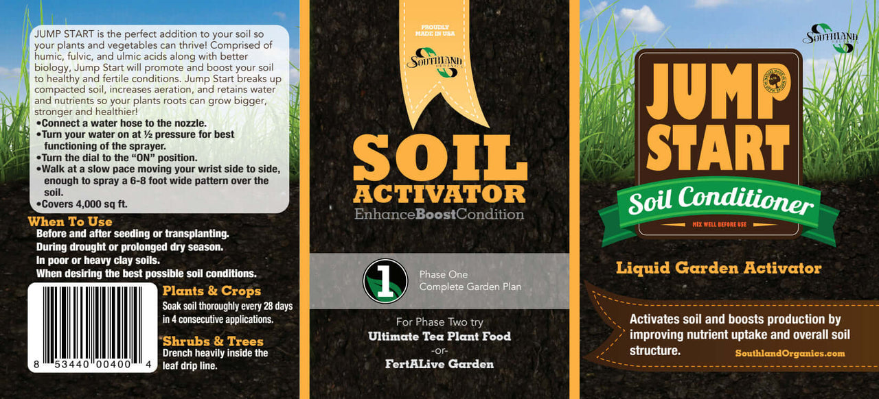 Jump Start liquid aeration solution label